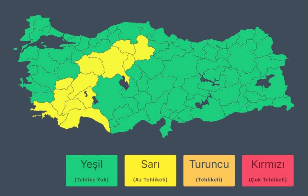 MGM'den 12 il için sarı kodlu uyarı